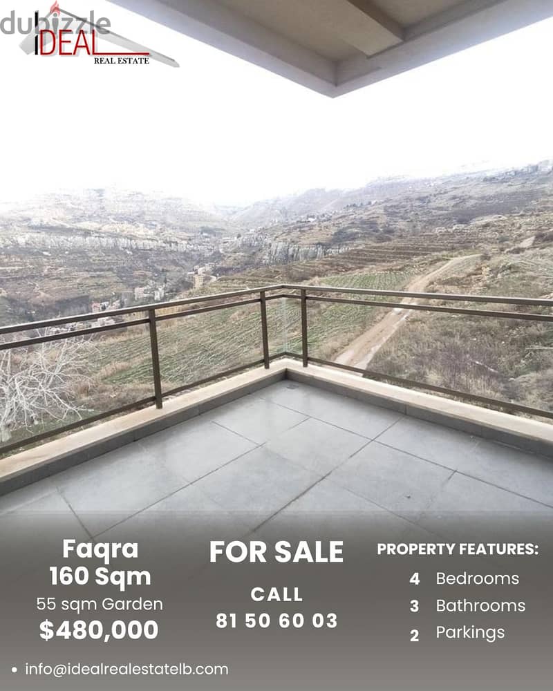 160 SQM Chalet duplex with Garden for sale in Faqra REF#CC2123 0