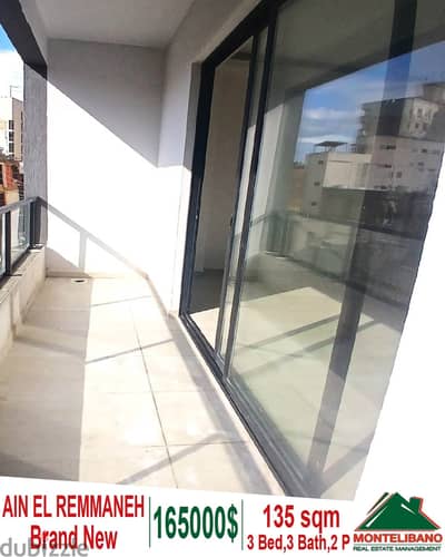 Brand New 135 sqm Apartment for sale in Ain El Remmaneh !!