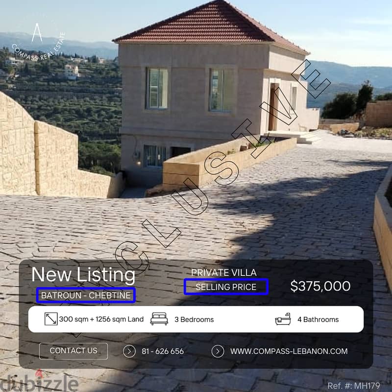 Exclusive Private Villa for Sale in Batroun - Chebtine. 0