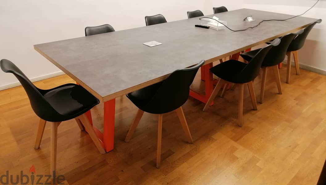 Rectangular meeting-room table 4