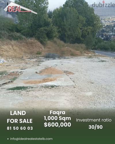 1,000 SQM Land for sale in Faraya REF#CC2125