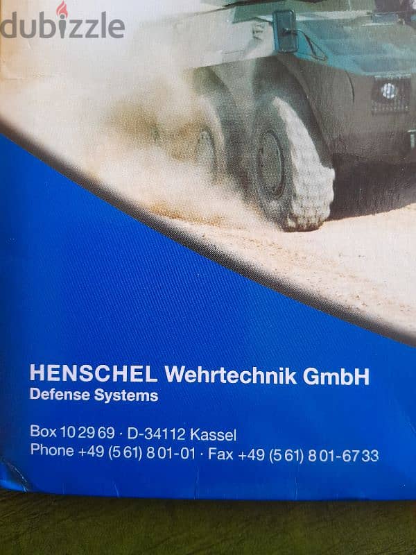 HENSCHEL defence systems military teq. 1993 catalog 8