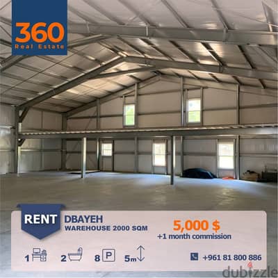 WAREHOUSE/ DEPOT FOR RENT IN DBAYEH مستودع للإيجار في ضبية