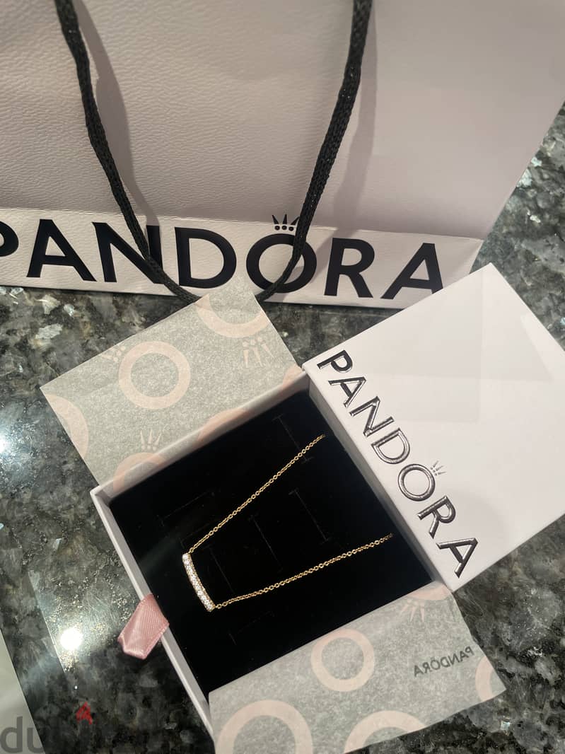 New Pandora gold necklace 1