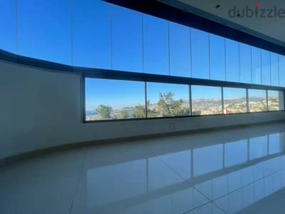 235 SQM Furnished Apartment in Ain Alak, Metn with Sea & Mountain View