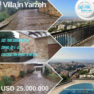 Villa in Yarzeh, Baabda with Full Panoramic Sea & Mountain View