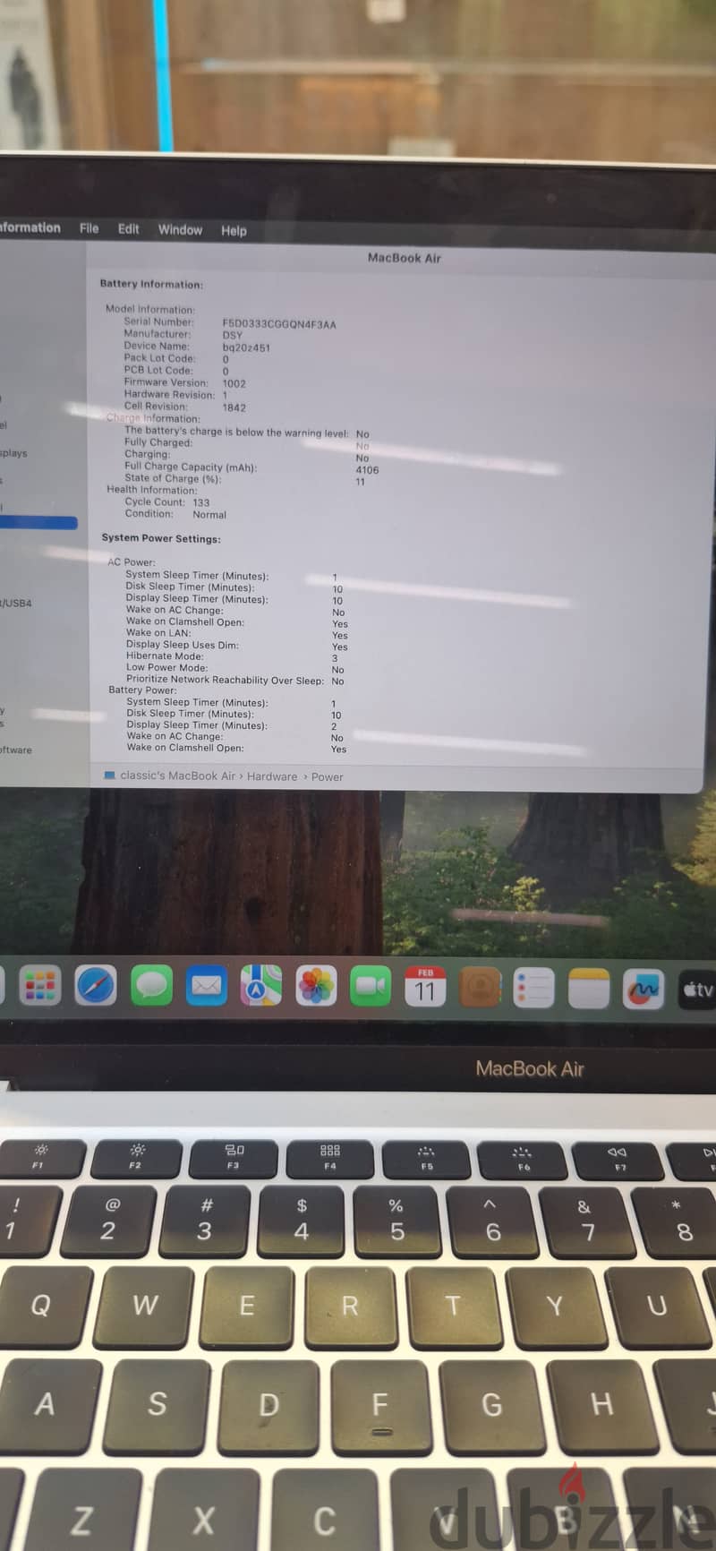 Used macbook pro 13  2017  *cor i5  *8 ram *256 gb ssd 2