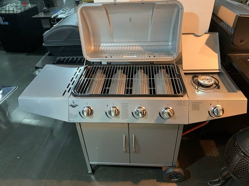 gas barbecue grill 4+side burner 2