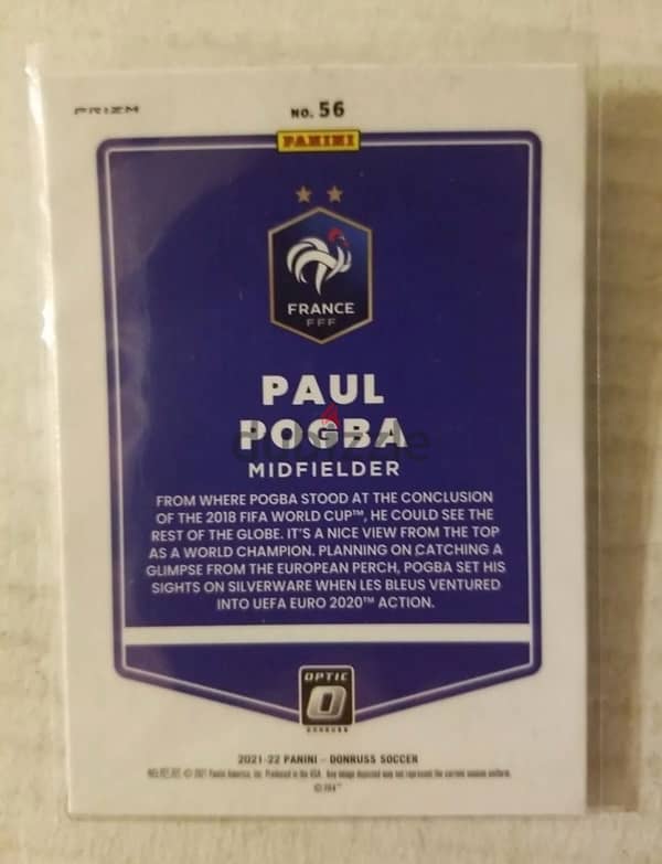 21-22 Panini Donruss Optic Soccer Paul Pogba Silver Prizm 1