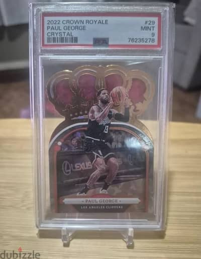 2022-23 Panini Crown Royale - Crystal #29 Paul George - PSA 9 Graded