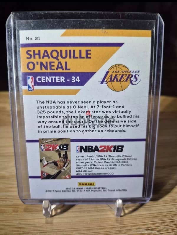 2017-18 Panini NBA Hoops - Shaquille O'Neal NBA 2K #21 1