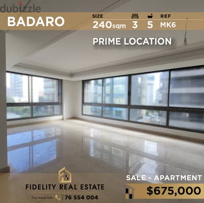 Apartment for sale in Badaro MK6 شقة  للبيع في بدارو