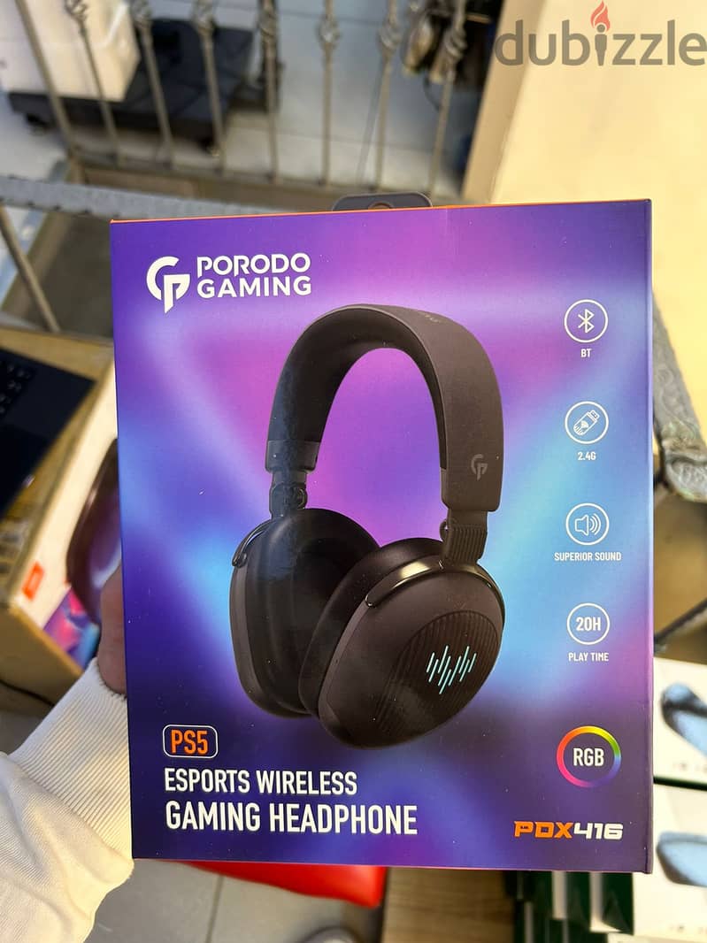 Porodo gaming esports wireless gaming headphone pdx416 0