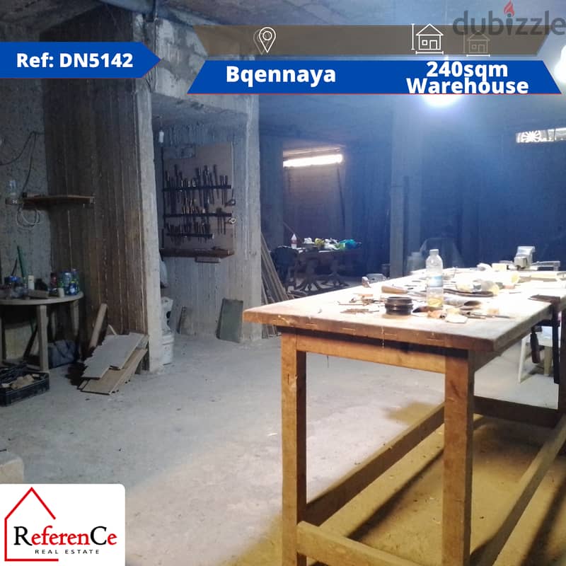 Catchy Warehouse for rent in Bkennaya مستودع للإيجار في بقنايا 0