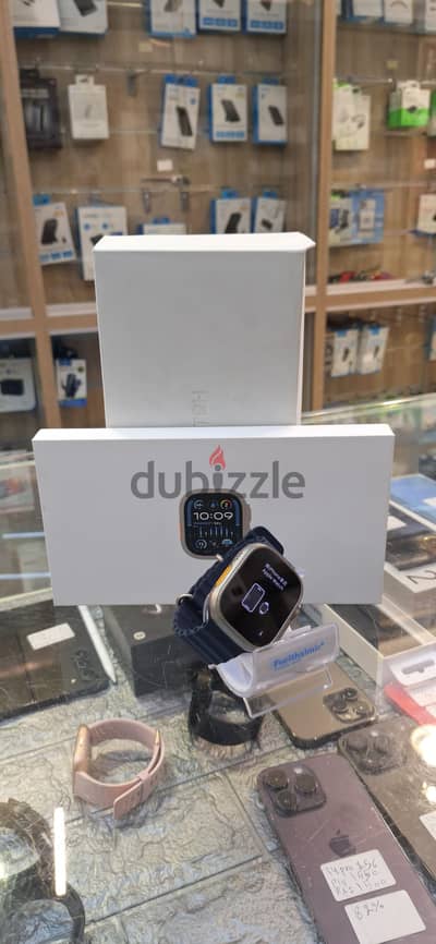 Used apple watch ultra 2 49mm  titanium blue ocean band  AppleCare