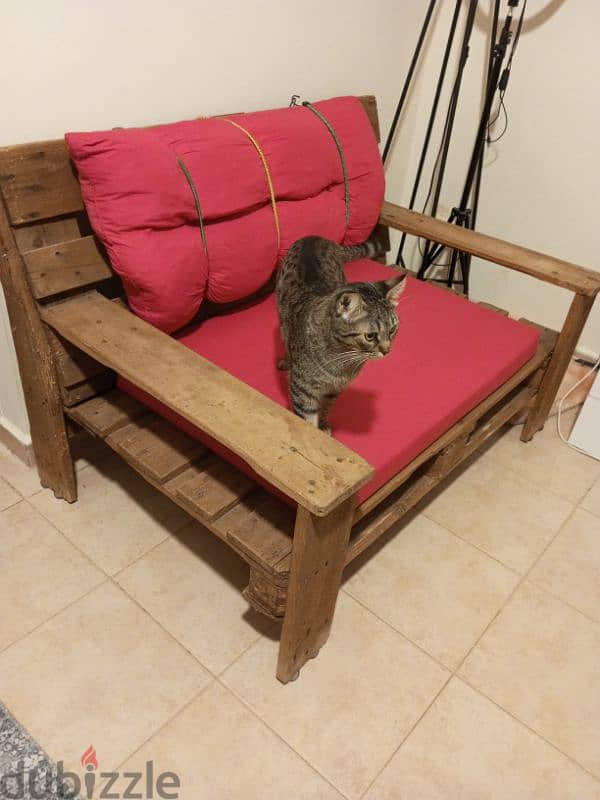 1 Pallet Sofa with cushions 1