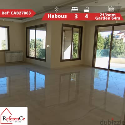 Luxury apartment with garden in Hbous شقة فاخرة مع حديقة في حبوس