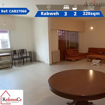 prime location apartment in Rabweh شقة بموقع مميز في الربوة