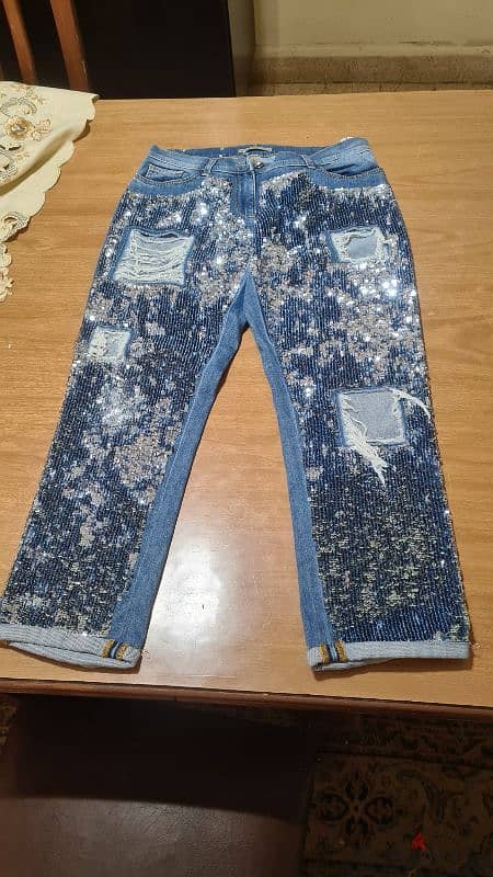 Jeans stylish glittering 1