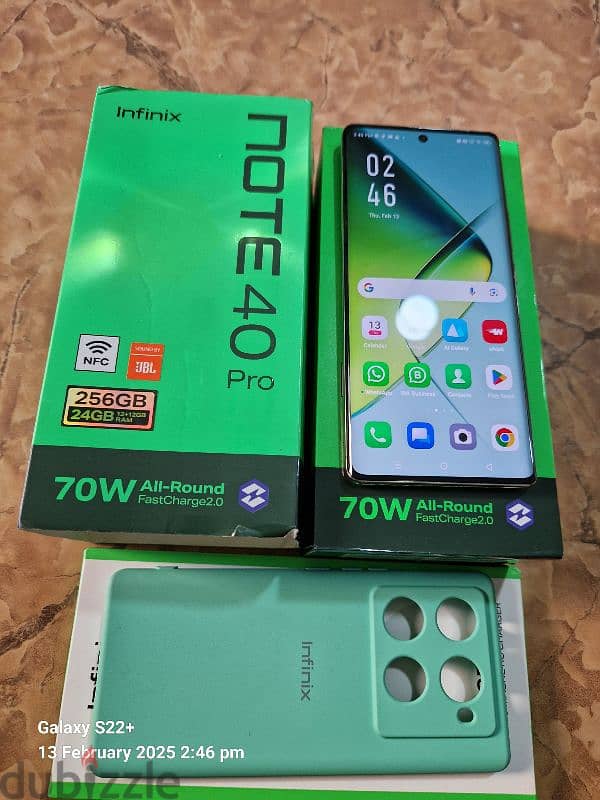 infinix note 40 pro 24ram 256gb new full package 220$ 3