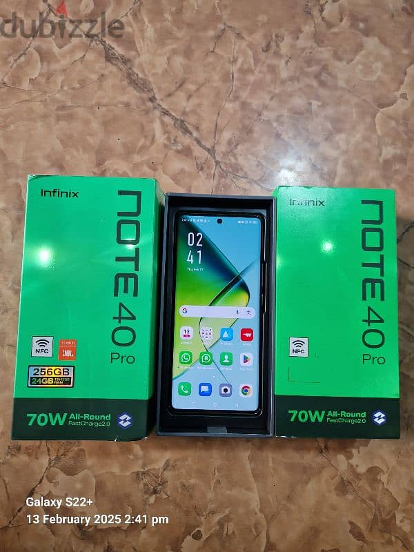 infinix note 40 pro 24ram 256gb new full package 220$ 6