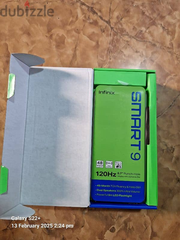 infinix smart 9 4+4ram 128gb new full package 90$ 2