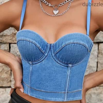 denim corset