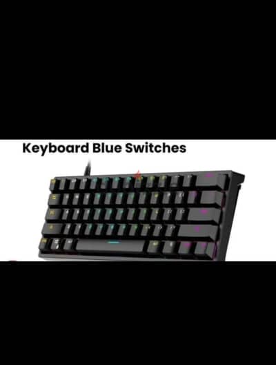 Black mechanical gaming keyboard (blue switches)