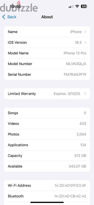 iphone 13 pro . 512GB. 93% battery. still under warranty till  march 2