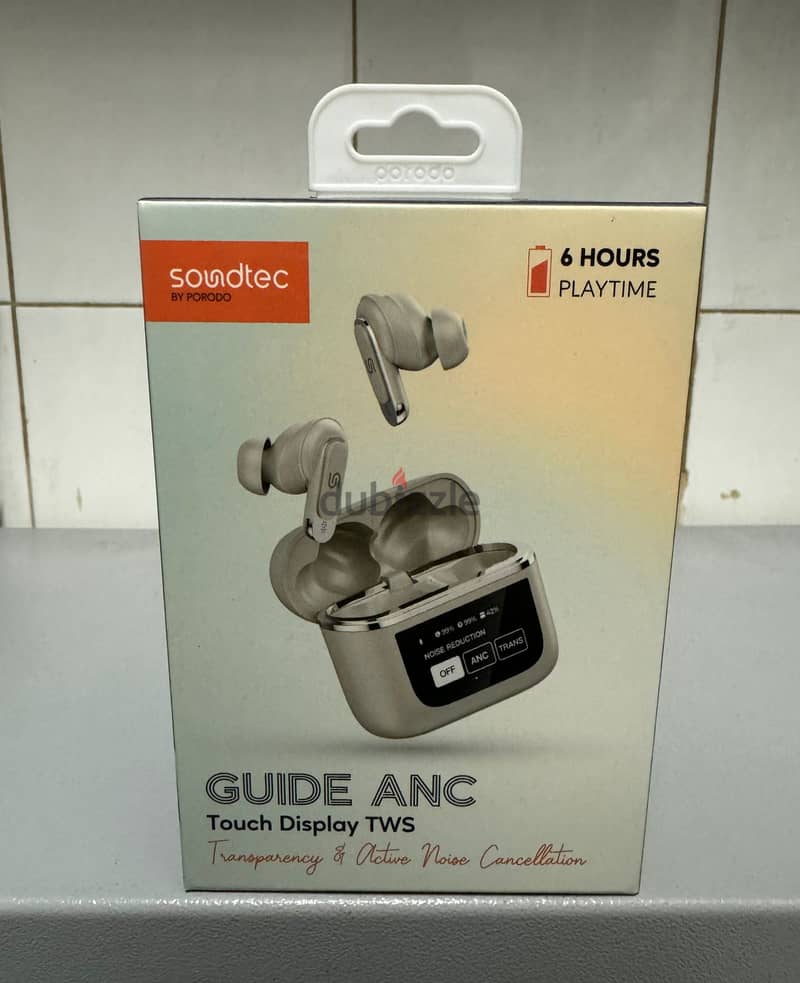 Porodo soundtec Guide Anc touch display TWS gold 0