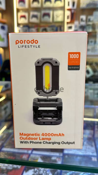 Porodo magnetic 4000mah outdoor lamp with phone charging output