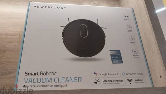 Powerology smart robotic vacuum cleaner 2600mah 20w