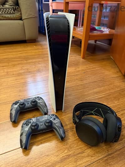 PS5 Digital + 2 Controllers + 1TB NVME + 3D Headset