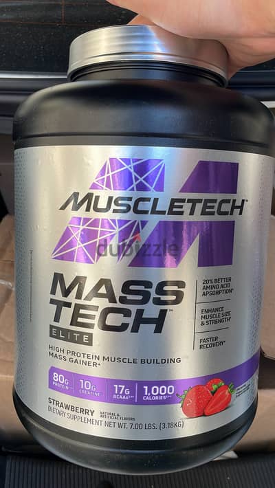 Muscletech Mass Tech Elite (Mass gainer + Creatine) Strawberry 7LBS