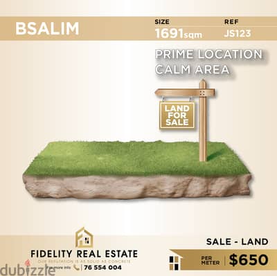 Land for sale in Bsalim JS123 أرض للبيع في بصاليم