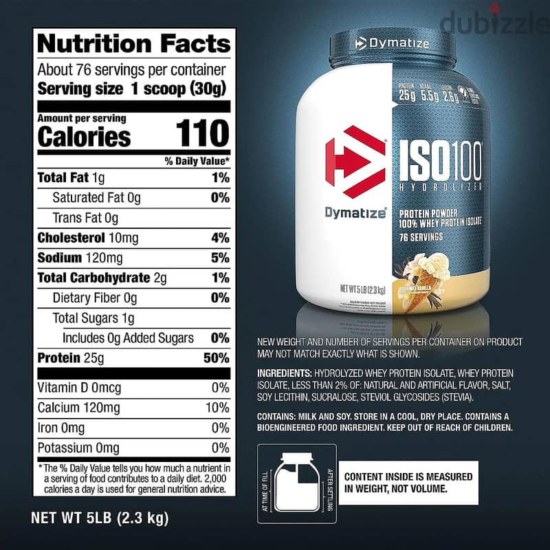 Dymatize ISO 100 Whey Isolate 5 LBS (74-77 servings) 1