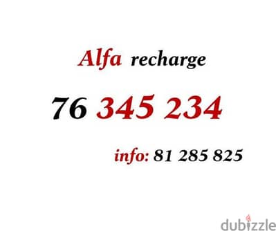 alfa categorized recharge numbers