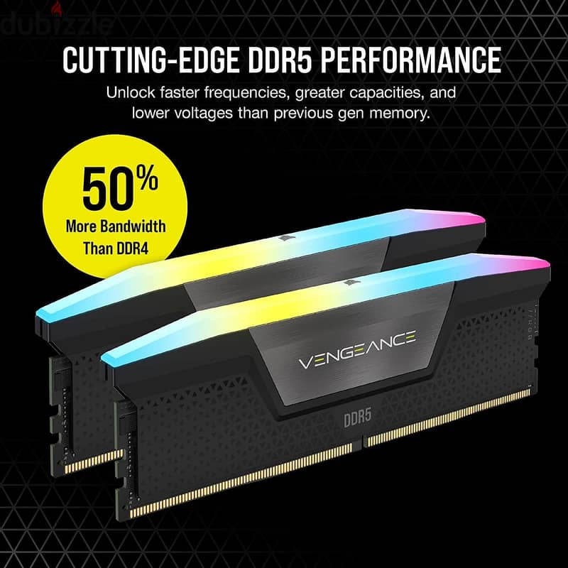 Corsair vengeance 32gb ram 16gbx2 rgb ddr5 6400Mhz CMH32GX5M2B6400C36 2