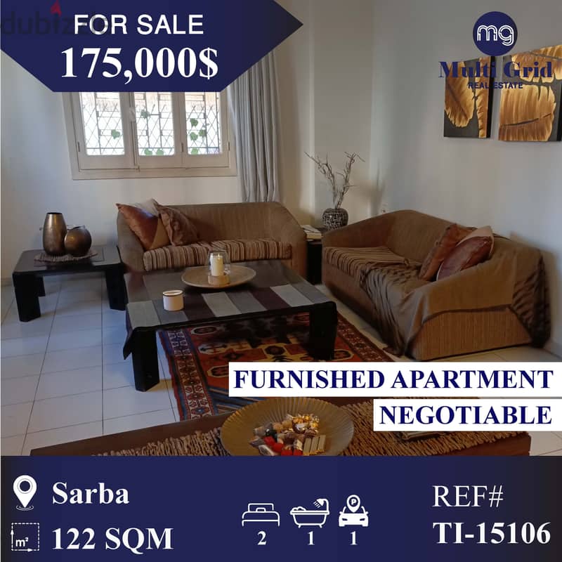 TI-15106 / Apartment for Sale in Sarba, شقة للبيع في صربا 0