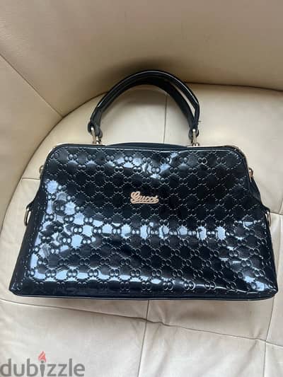 secondhand black handbag