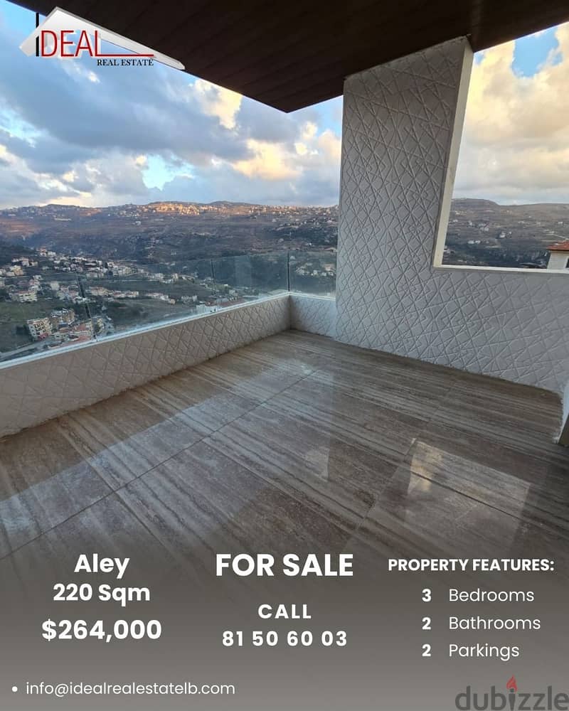 Apartment for sale in Aley Ras el Jabal شقة للبيع في عاليه راس الجبل 0