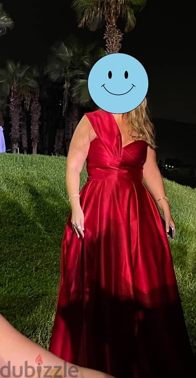 Red evening dress