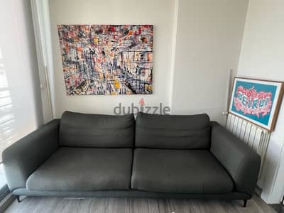 Natuzzi Sofa Dark Grey