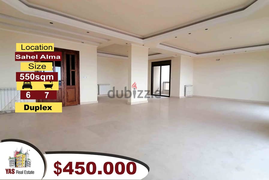 Sahel Alma 550m2 | Luxury Duplex  | Prime Location | Open View |IV 0