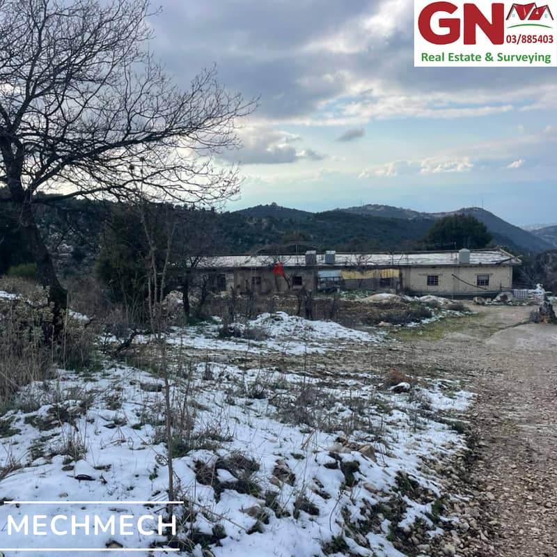 Land For Sale In Mechmech With Building ارض مع بناء للبيع في مشمش 0