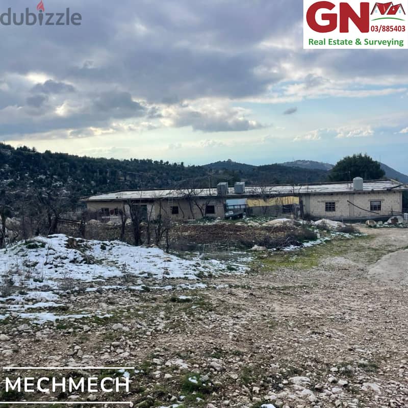 Land For Sale In Mechmech With Building ارض مع بناء للبيع في مشمش 1