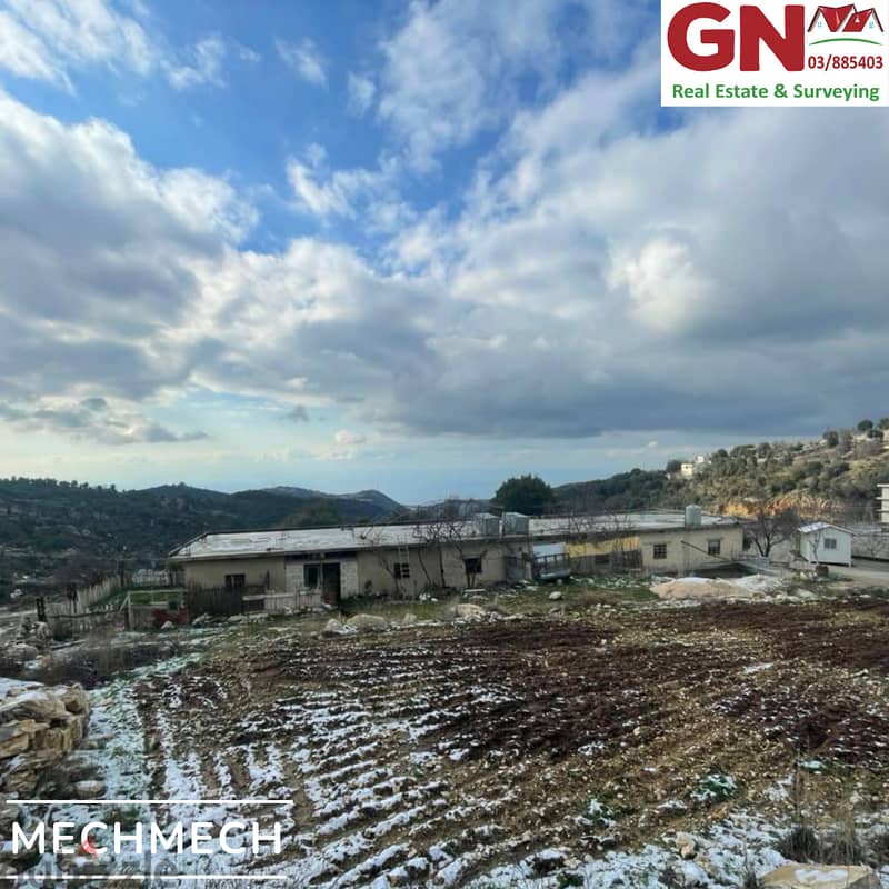 Land For Sale In Mechmech With Building ارض مع بناء للبيع في مشمش 3