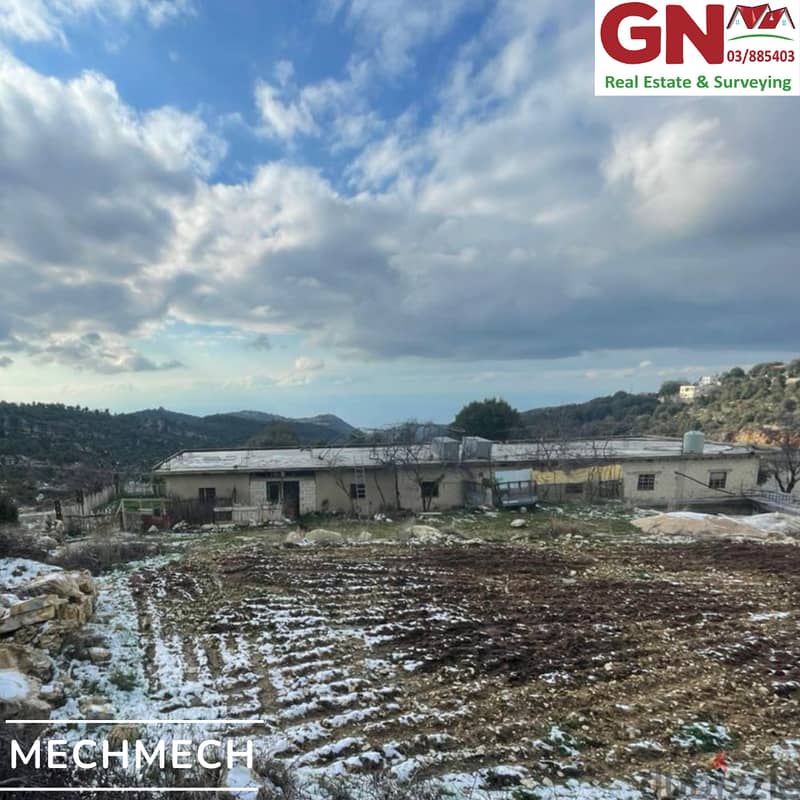 Land For Sale In Mechmech With Building ارض مع بناء للبيع في مشمش 4