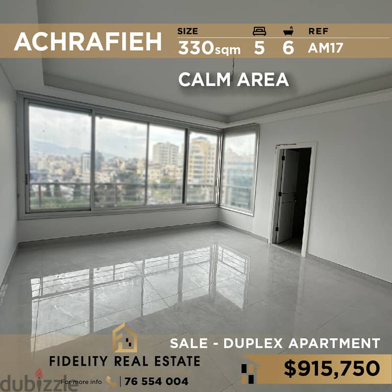 Duplex for sale in Achrafieh AM17 دوبلكس غير مفروشة للبيع في الأشرفية 0