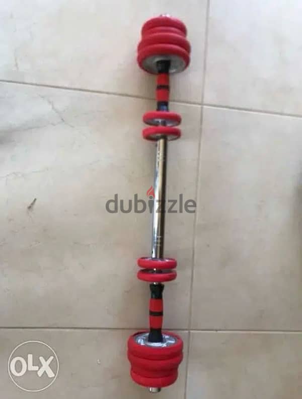 chrome dumbell set 15kg 3